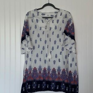 Elysia White Tunic Top Dress Size 2